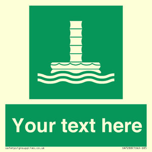 Custom sign safe condition Evacuation chute 